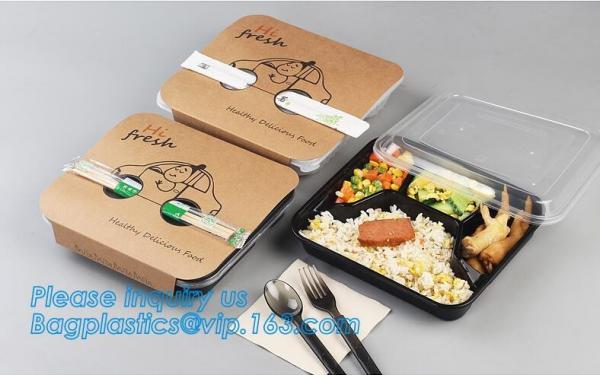 stackable airtight food tray 5 compartments,Professional design plastic sea food container,6 Compartment Food Tray pack