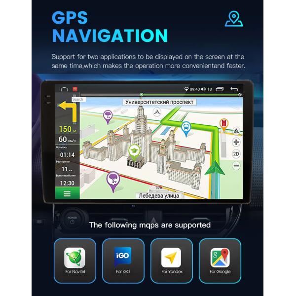 9" 2K Screen 2DIN Car Radio with Android 10 OS and Carplay/Android Auto Compatibility