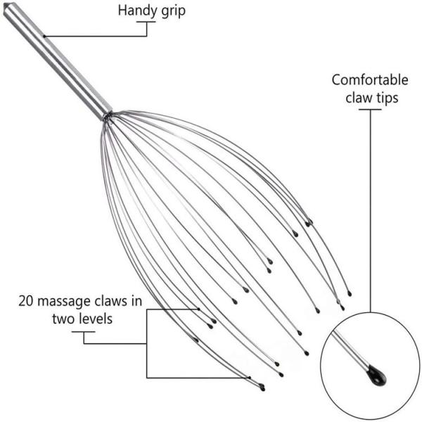 Metal Spider Head Scalp Massager Handheld Multiple Fingers Head Massager Tool