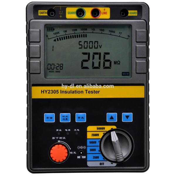1000V 2500V Megger Insulation Tester With Real Time Industrial Microcomputer Operating System