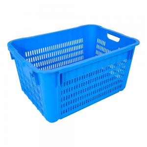 China Convenient Handle Plastic Crate for Organizing and Transporting Food Grade Products on sale