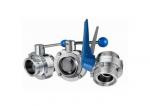 Hygienic Stainless Steel Sanitary Butterfly Valve , Tri Clamp Butterfly Valve
