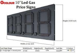 Quality Multi color gas station LED price sign for sale