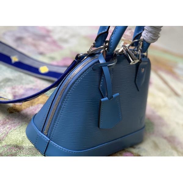 M57540 Water Ripple Alma BB Genunie leather Shell Shape Handbag