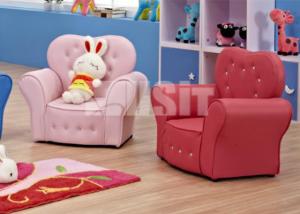 Quality Princess Crown PVC Leather Childrens Sofa Chair No Assembly Required Top Grade for sale