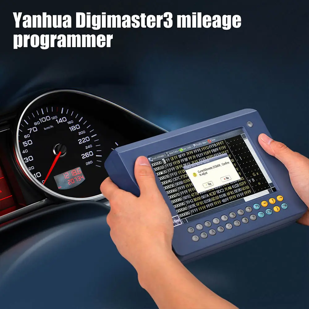 Original Yanhua Digimaster 3 III Instrument Cluster Correction No Token Limitation Plus OBD II Adapter And Cable