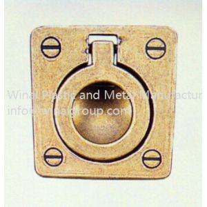 Quality Polished brass square flush pull ring handle,L44mm*W44mm*C.C32mm,OEM size and and finish. for sale