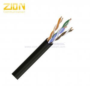 China RoHS Complied PE Jacket UTP CAT5E Solid Bare Copper Outdoor Bulk Ethernet Cable on sale
