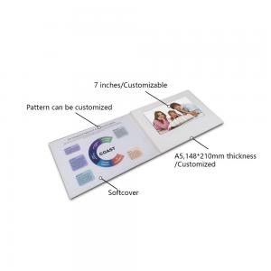 Quality Paper Craft LCD Screen Invitation Card , 10.1 Inch 128MB Video In Print Brochure for sale