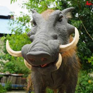 China Customized Realistic Animatronic Animals Wild Boar Model With Alive Roaring Sound on sale