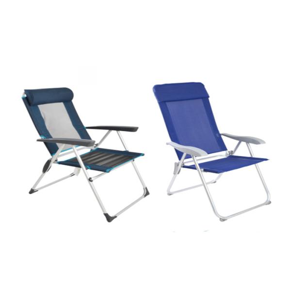 Aluminum Textilene Folding Sand Chairs For Beach Reclining Garden Furniture