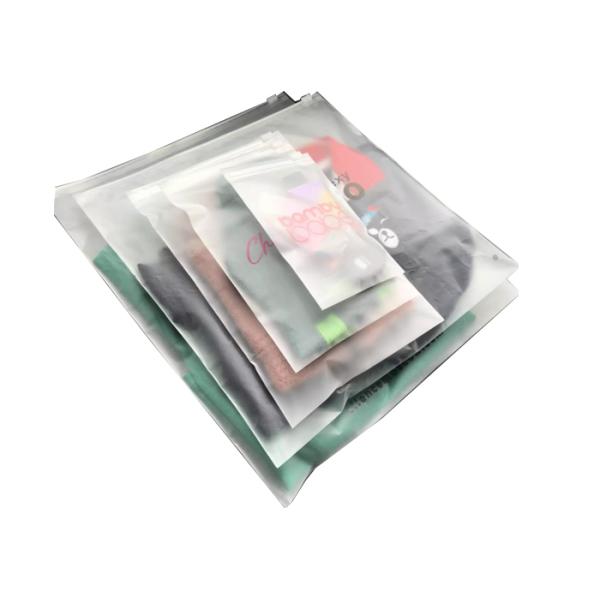 Frosted CPE EVA Custom ziplockk Clothing Bags Biodegradable Reclosable
