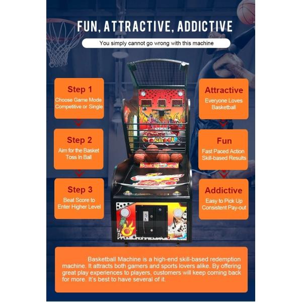 Boxing Luxury Basketball Shooting Game Machine For Amusement Park 1 Year Warranty