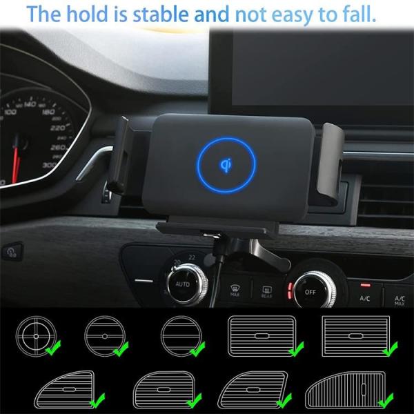 75% Fast Wireless Car Charger Mount Folding Charging 9V 1.2A For Samsung Galaxy Fold