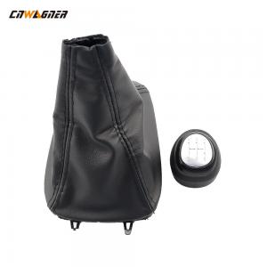 Quality Custom Car Genuine Leather Boot Manual Speed 5 Gear Stick Shift Lever Knob For SAAB 03-12 for sale