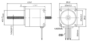 Small Two Phase Hybrid Stepper Motor , Screw Stepper Motor 1.8 Degree
