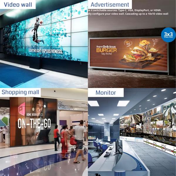 Bitvisus 4K60 Seamless Switching Display Wall Controller 4 Input 16 Output Video Wall Controller 3X5 4X4 Video Wall Processor