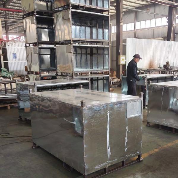 Steel Construction Foldable Wire Mesh Container Easy Organization Industrial Use