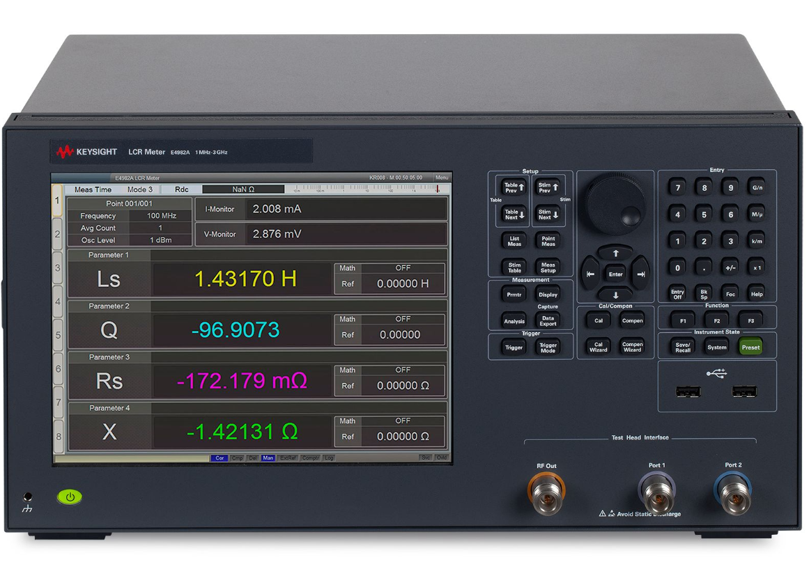 China Keysight Agilent E4982A LCR Meter 1 MHz to 3 GHz with 0.8% Basic Accuracy and 3.5 mm Test Head Connector on sale