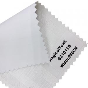 China White Coating Horizontal Window Blackout Roller Blinds Fabric 370GSM on sale