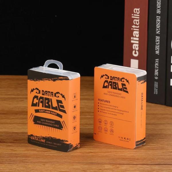 Cable USB Electronic Product Data Cable Packaging Box PP Packaging Box With Handle