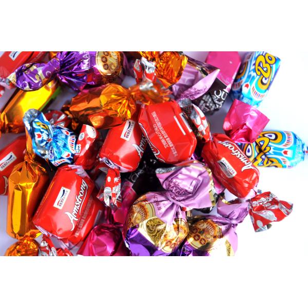 3 Kw Chocolate Wrapping Machine , Double Twisting Chocolate Packing Machine