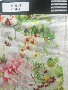 China digital print silk/linen woven fabric on sale