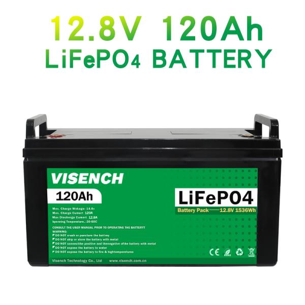 Visench Energy Storage Battery Customization 12v 120ah RV Lithium Iron Phosphate Battery 12V Lifepo4 Battery