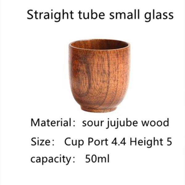 Practical Small Wooden Drinking Cups 50ml 70ml Jujube Japanese Style