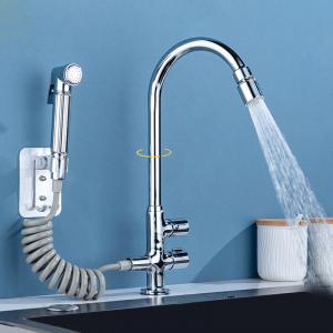 China Multifunctional Sink Widespread Kitchen Faucet with ‎Gooseneck Spring on sale