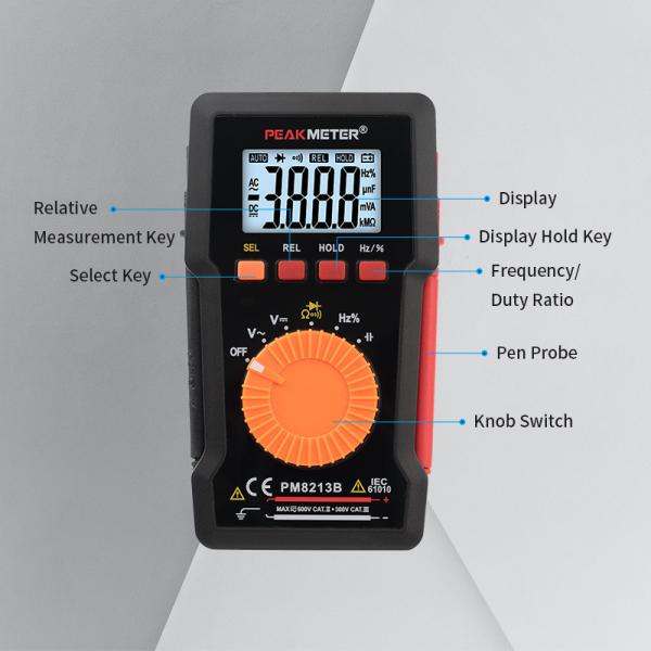4000 Counts Handheld Digital Multimeter AC&DC Voltage measurement Diode test Meter