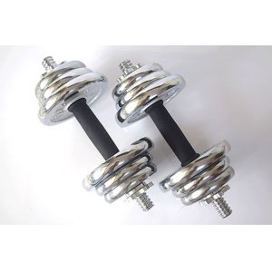 Quality cast iron crossfit weight lifting Chromed Adjustable Dumbbell for sale