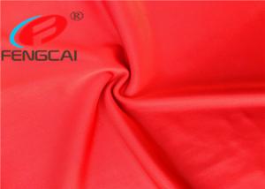 Quality Shiny Lycra 4 Way Stretch Swimwear Nylon Spandex Fabric In Red Color , Eco Friendly for sale