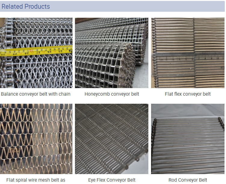 304 316 316l Stainless Steel Conveyor Belt , Custom Flat Wire Conveyor Belt,compound balanced belt