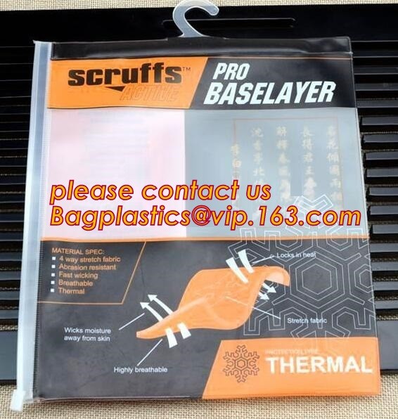 Swimwear Packaging Pouch With K Top, Gusset Bag Bikini Zipper Packaging Bags, Hanger Hook Underwear