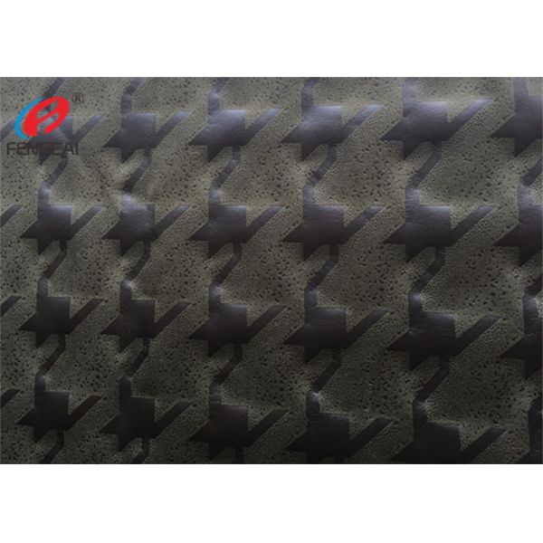 Knitted Faux Micro Suede Polyester Fabric Embossed Home Textile Material For Upholstery