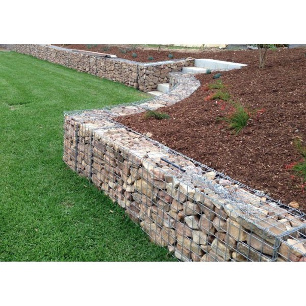 Customized Welded Mesh Decorative Gabion Baskets , Garden Gabion Baskets