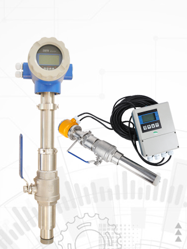 316SS Insertion Electromagnetic Flowmeter ABS PTFE Lining IP67