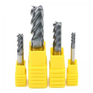 China Nano Coated Carbide Square End Mill Fresa Cutter HRC60 High Hardness on sale