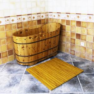 Quality Customized WPC Wood Shower Floor WPC Bathroom Decking 60cm x 40cm for sale