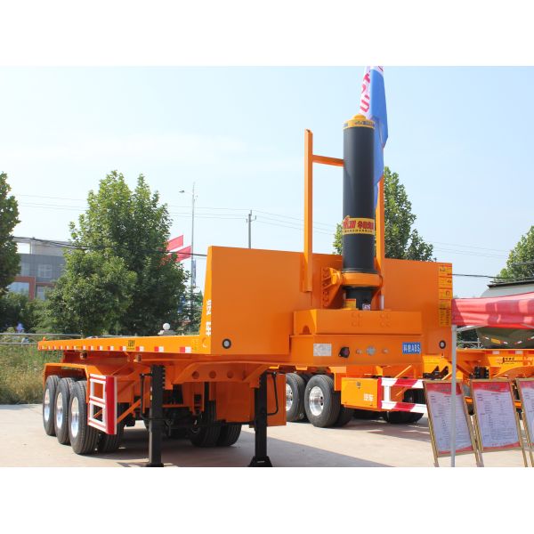 2 Axles Tipping Dump Skeleton 40ft Container Tipper Trailer Chassis for 20ft Container