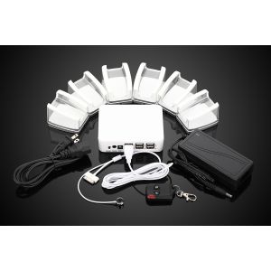 COMER Anti-theft alarm device 6ports cell phone security phone holder controller