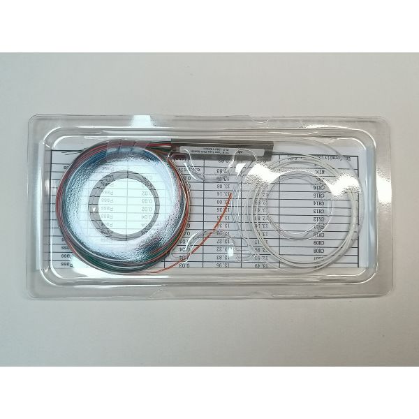 Mini Tube 1x16 Fiber Optical Splitter Bare PLC Colorful Legs Blister Packing