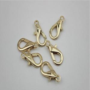 Quality Small metal chain match bag accessories zinc alloy gold snap clip hook 5 mm with high plating for sale