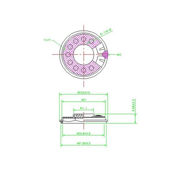 Waterproof Micro Precision Speakers 23 Mm Mylar Speaker For Multimedia Devices
