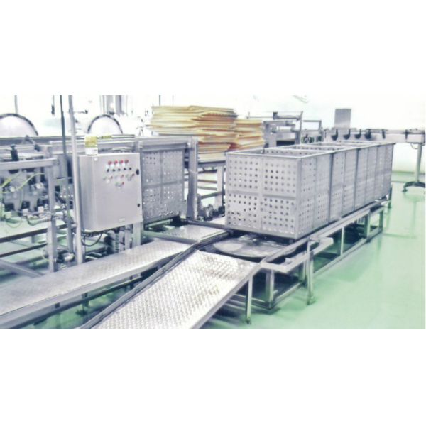 Basket Unloading Automated Packaging Machine Line For Bottles / Cans / Cups