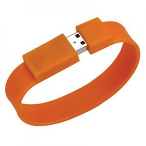 China Customized Color Logo Wristband Flash Drive With Fast Writing And Reading Speed on sale