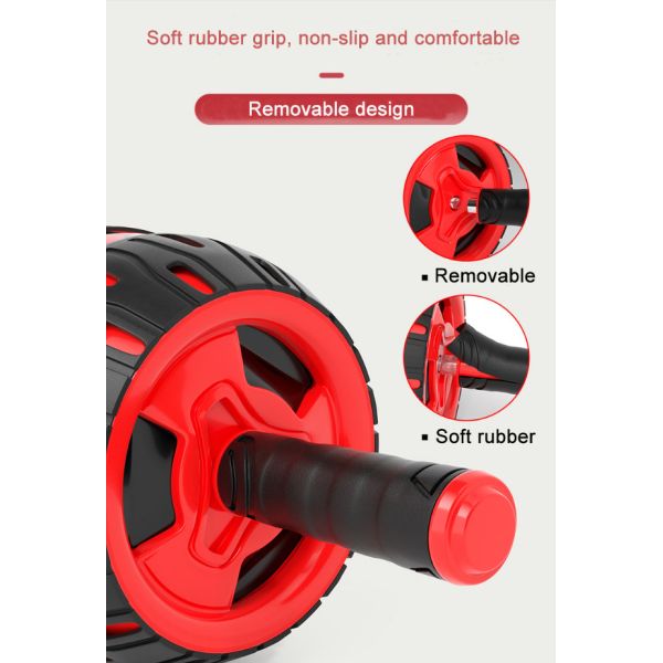 Noiseless Heavy Duty Ab Roller Widen Abdominal Stomach Roller Wheel Waist Exercise
