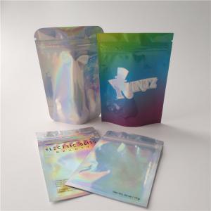 Plastic Food Coffee Edible Holographic Makeup Bag Transparent Hologram Bags