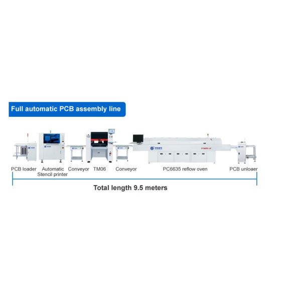 6 Heads SMT Pick and Place Machine TM06 PCB Conveyor 60 Feeders